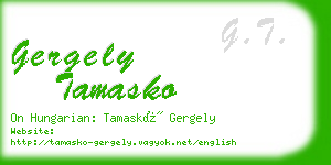 gergely tamasko business card